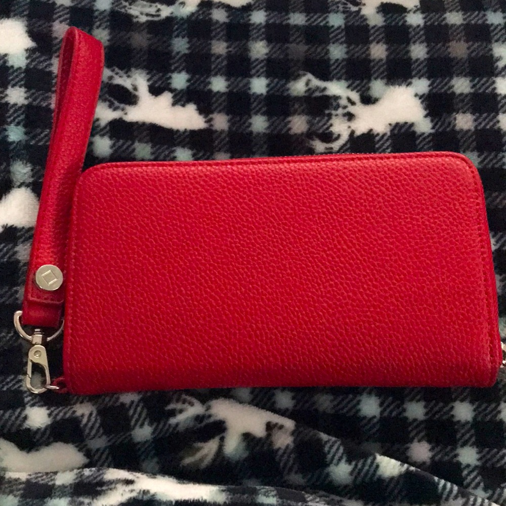 Bright red Thirty-One Wristlet Wallet